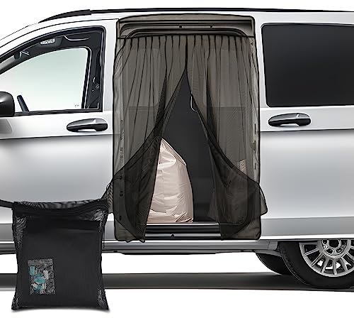 RVINGPRO Van Bug Screen for Sprinter, Universal Size Magnetic Mosquito Net for Ford Transit, ProMaster & Other Campervans, Motorhomes, RV Sliding Door Bug Mesh, Van Life Essentials (Small)