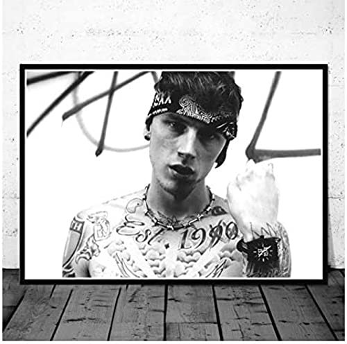 Poster Machine Gun Kelly Rapper Schauspieler Poster Porträt Bilder Leinwand Malerei Poster Und Drucke Kunst Wand Home Decor 50X70Cm Kein Rahmen