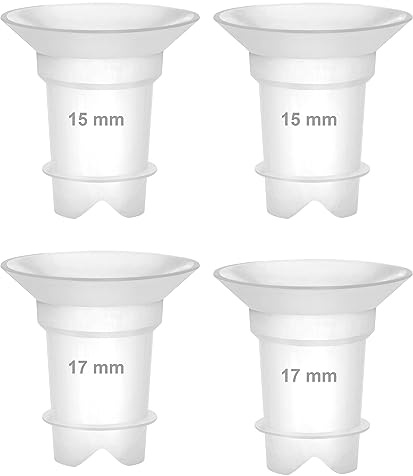 Maymom 15&17mm Flange Insert Compatible with Rumble Tuff Go Cups Hands Free Collection Cups (24 mm)