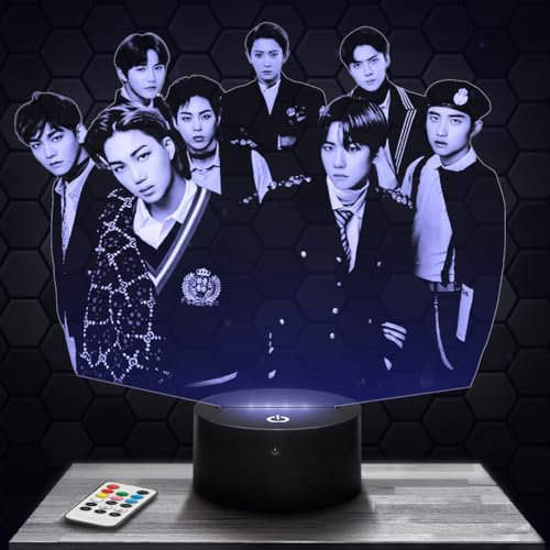 Lampephoto.fr Lampe Ex deko Zimmer Mädchen Lampe 3D Exobjekt k-pop Korea Koreanischer Pop Geschenk gedämpftes Licht Nachtlicht deko Büro. Eigenartig Geschenk Weihnachten Teenager TOP