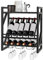 GYMAX Portabottiglie di Vino da Parete, Scaffale da Parete con Portabicchieri, Mensola a Soffitto con Telaio in Metallo, Portavino Cantinetta Vino per Cucina Bar Ristorante (Stile 3)