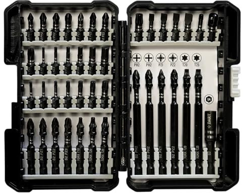 DART | Impact Driver Bit Set | 42 Piece Set | Includes 25mm, 50mm and 89mm Bits | 1/4 Magnetic Bit Holder