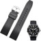 Nixiamy Uhrenarmband für Fluorkautschuk 19mm 20mm 21mm 22mm Weiche FKM Gummi Armband mit Schnellverschluss Geeignet Universal Ersatzband für Herren Damen