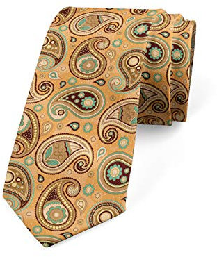 Xoovtka Mehrfarbige, moderne Herren-Krawatte, Camel Pale Orange, Einheitsgröße