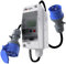 AIFIZO Mobiler Digitaler Stromzähler 80A 230V mit CEE-Stecker Digital, Mobile Outdoor KWH Messgerät mit IP65 Wasserdicht,mit Reset, Gummischlauchkabel Tragbar für Wohnmobile Elektrofahrzeuge