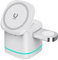 Chillitech® 3-in-1 Charger Block for MagSafe, Compactable 15W Fast Wireless Charging Station with LED Lights - Magnetic Charging Dock for iPhone, Apple Watch, Airpods (White)