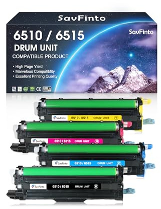 SavFinto 6510 6515 108R01420 108R01419 108R01418 108R01417 Trommeleinheit Ersatz für Xerox Phaser 6510DN 6510DNI 6510DNM 6510N WorkCentre 6515DN 6515DNI 6515DN. M 6515N Drucker (4er-Pack)