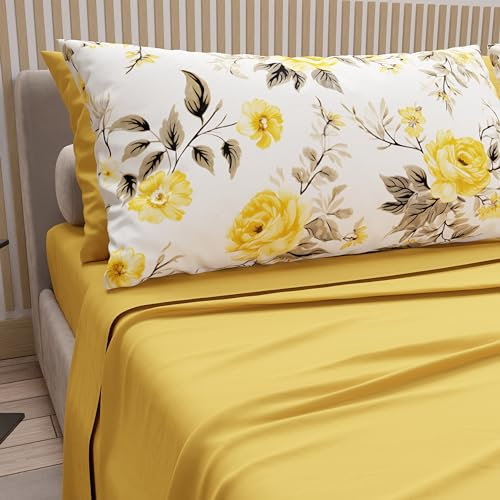 PETTI Artigiani Italiani - Bettwäsche aus Baumwolle mit Kissenbezügen mit Digitaldruck, Bettwäsche für französisches Bett, Monaco, 100% Made in Italy