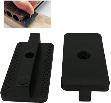 Lot de 100 lames de terrasse Wpc - Pour meubles de couloir et de couloir - Entretoises pour lames de terrasse Wpc - Clips de finition Wpc - 6 mm - Entretoises de plaques de bois avec fixation cachée