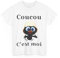 Tee shirt Unisex Caliméro Coucou c'est moi Homme/Femme Taille L, Couleur White