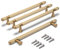 Bwintech 4 Stück 218MM Gold eloxiert gerändelt Schrank Griffe, 160MM Loch Zentren Schrank Knöpfe, Schrank, Kleiderschrank, Schublade Griffe