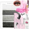 DNSGOOR DIY Wimpern Extensions Kit 336Pcs D Curl 4 Stile Individuelle Wimpern,mit Untere Wimpern,Wimpernkleber und Sealer Kleber Entferner Lash Shampoo Reinigung Wimpernbürste Pinzette