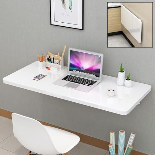 Wandklapptisch, Wandtisch mit Drop-Leaf, platzsparendes Premium-Holz, Computertisch, Kindertisch, Schreibtisch, Küche, Esstisch