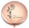 Personalisierte Kompaktspiegel mit Gravur Reisespiegel Taschenspiegel für Damen Mädchen Doppelspiegel Geschenk für Damen Freundin Weihnachten (Roségold)