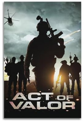 nzzmy Poster Act of Valor, Vintage-Kunst, Raumdekoration, ästhetische Schlafzimmerdekoration, Leinwandposter für Schlafzimmer, 40 x 60 cm, ungerahmter Stil