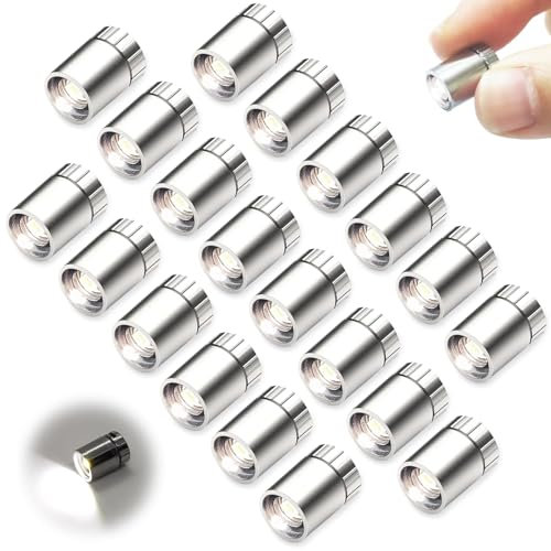 EKKONG Puppenhaus Beleuchtung 20 Stück Mini LED Licht Kleine LED Lichter Puppenhaus Lampe Positives Weißes LED Licht Klein DIY Puppenhauszubehör, Basteln, Mini Spielzeugzubehör