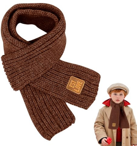 RCYHCY Jungen Mädchen Schals, Kinder Strickschal Winter, Warme Stricken Schal, Kinder Strickschal Wollschal, Winter Strickschal für Mädchen und Jungen, Nackenwärmer Für Jungen Mädchen