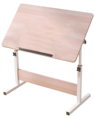 Table de dessin réglable avec chevalets pour artistes, bureau d'ordinateur réglables en hauteur et en angle, marron (40 x 60 cm)
