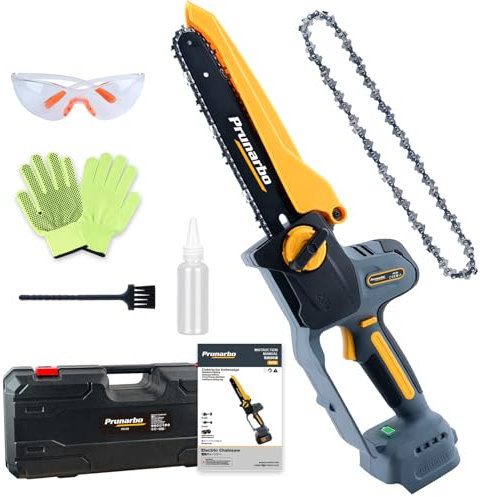 Prunarbo Mini Chainsaw Compatible with Makita 18V Battery, 8 Inch Cordless Electric Pruning Saw 900W Brushless Motor for Tree Branch (Battery and Charger Not Included)