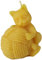 Bienenwachskerze - Katzen Kerze auf Wollknäuel 7 cm aus 100% reinem Bienenwachs - Handgemacht - Honigkerze - kerze in Katzen form - Tierkerze