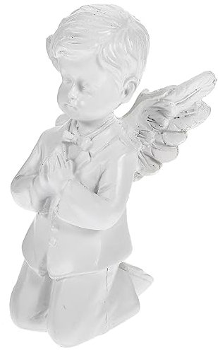 ROMISBABA 1 Pc Harz Statue Dekorative Desktop Dekoration Handwerk Dekoration Engel Ornament Für Grab Realistische Eigenschaften Wohnkultur Für