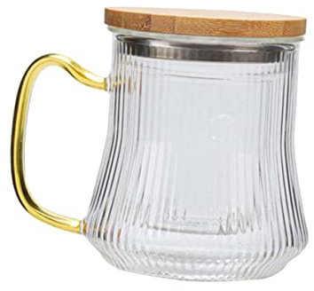 Cabilock Taza De Té De Vidrio Con Tapón y Filtro Taza Para Infusiones De Té Con Tapa Resistente Al Frío y Calor Prueba De
