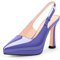 Odetina Donne Slingback Tacchi Alti Punta Fibbia Moda Scarpe, Lilla, 40 EU