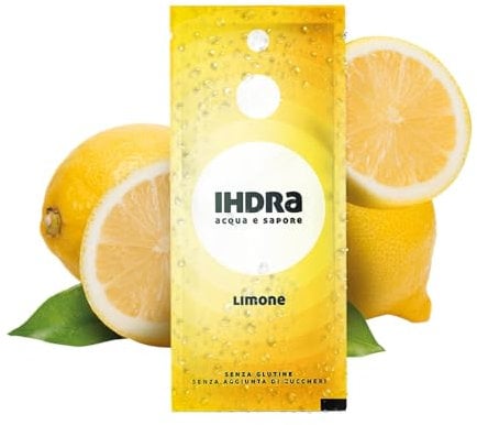 IHDRA - 100 Bustine Insaporitore Acqua Senza Zucchero - 100% Naturale, Senza Glutine, Con Estratti di Frutta e Piante | Bustina Da 1,6g x 0,5L | Insaporitore Acqua Dal Gusto IRRESISTIBILE, Limone