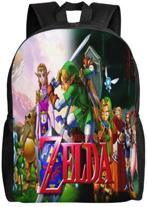 YINGC Legend Of Zelda XTYD3006 - Zaino per scuola elementare e media, borsa a tracolla di grande capacità, casual, per computer portatile, per ragazzi e ragazze, Nero , Taglia unica