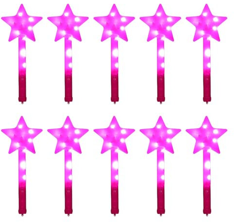AOSAIXIS 10 Pcs Blinkende Sticks LED Star Stick Glühen Stufe Stufe Spielzeugfestival Party Leuchten Feen