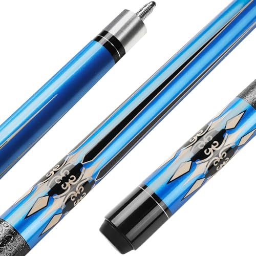 Winucue Billard Queue 18 19 20 21 oz, 58 Pool Queue Sticks 13mm Spitzen für Professionelle Billardspieler, 1/2 Queue Sticks für Billard Tisch Sport für Bar Haus Pool Tisch Sport 8/9 Ball