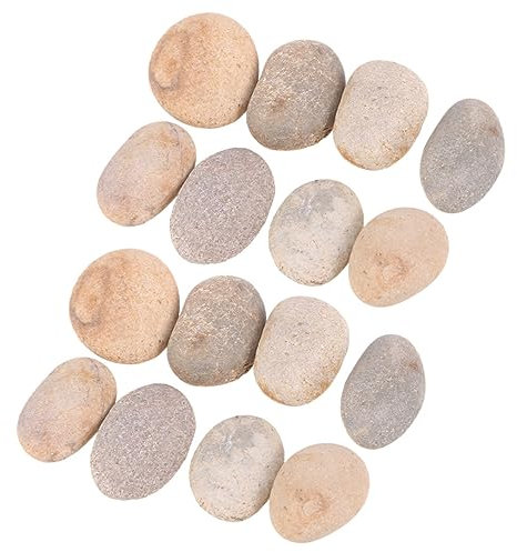 Angoily 20 Stück DIY Farbige Malsteine Glatte Dekorative Kieselsteine für Kunstprojekte Gemischte Farben Garten und Dekoration