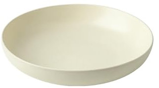 Simple and Individual Solid Color Deep Plate Household Ceramic Salad Plate - Matt Yellow