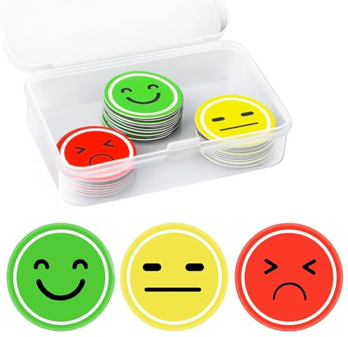 ZhouWei 30 Stück Smiley Magnete Durchmesser 25mm Bekorative Magnettafel | Bunte Magnete Smiley Rund Kühlschrankmagnete, Belohnungstafel Kinder, Emoji-Kühlschrankmagnete, für Kühlschrank, Whiteboard
