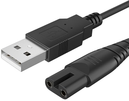 Oumida USB Charging Cable for Skull Pitbull Charger, 124CM/4FT Replacement Charger Cable for Skull Pitbull Electric Head and Face Shaver