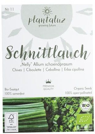 Plantaluz Schnittlauch Bio Saatgut Nelly – Mehrjährig – Kräutersamen | BELIEBTES KÜCHENKRAUT: Frische Kräuter für Kräutergarten, Hochbeet, Pflanzkübel und die tägliche Küche.