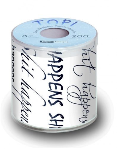 Papier toilette humoristique imprimée avec design Shit Happens
