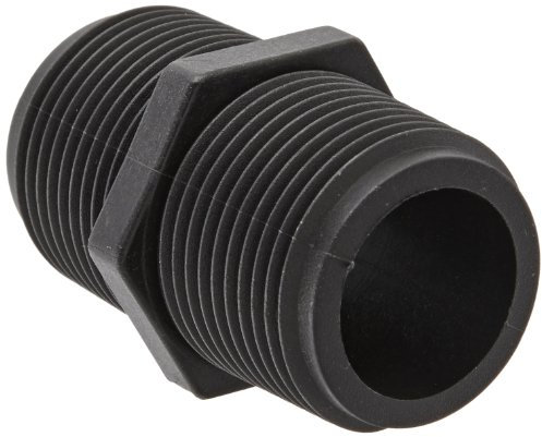 Banjo NIP075-SH Polypropylene Pipe Fitting, Short Nipple, Schedule 80, 3/4 NPT Male, 1-13/16 Length