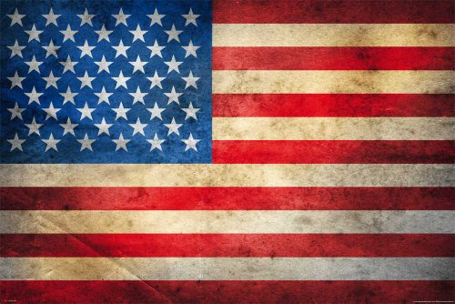 Länderflaggen - Länderfahne United States of America Amerika USA Flagge Fahne Poster - Grösse 91,5x61 cm