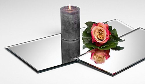 Sandra Rich Glasplatte Spiegelplatte Mirror eckig 0,5 cm Ø 40,0 x 20,0 cm