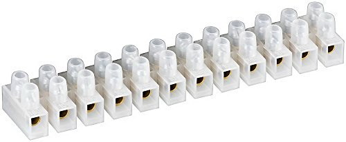 Unbekannt Lüsterklemme, transparent weiß 12er Reihe mit doppelter Schraubklemme LÜK 16 16mm² max.15A