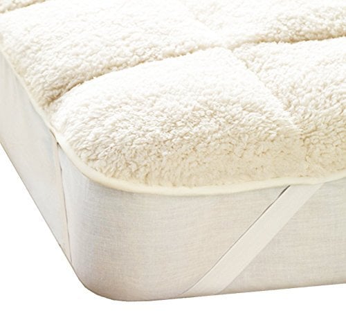Olivia Rocco Luxuriöser Teddybär-Sherpa-Fleece, superweich, warm, gemütlich, Matratzenauflage, wendbare Oberseite und coole Mikrofaser, für Einzelbett, Kingsize, Super-King-Size-Größe (Doppelbett)