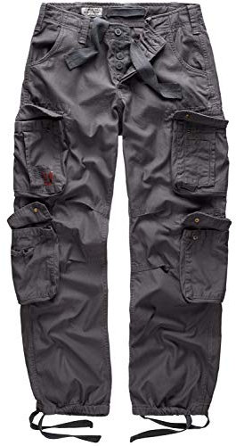 Surplus Raw Vintage Airborne Herren Cargo Hose, anthrazit, 5XL