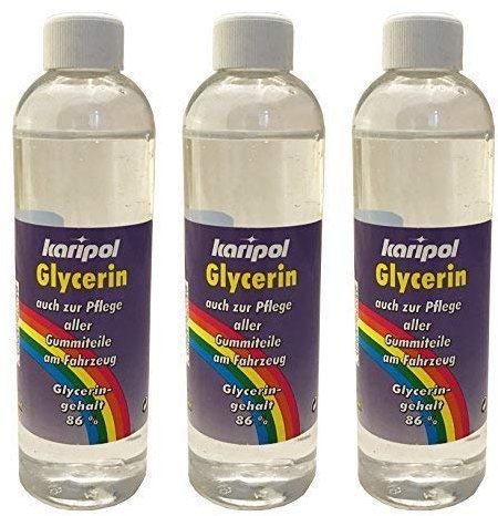 Preisjubel 6 x 250ml karipol Glycerin, Gummipflege z.B. für Auto, Gummireiniger