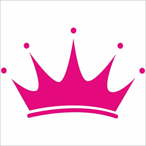 Jintora Aufkleber für Auto - Autoaufkleber - JDM - Die Cut - Krone - 156x99 mm - JDM - Die Cut - Bus - Fenster - Heckscheibe - Laptop - LKW - Tuning - pink