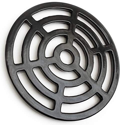 Jones & Grey - 6 Inch 150mm Round Cast Alloy Metal Drain Cover Gully Grid Grate Black