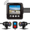 VSYSTO Doble Lente de Ojo de pez 1080p Delantera y Trasera de la Motocicleta 150 ° ángulo Amplio wdr Pantalla Impermeable de 2 Pulgadas grabación del Ciclo de visión Nocturna infrarroja