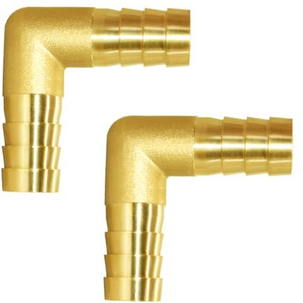 Joyway tubo ID/portagomma 90 gradi l ad angolo retto raccordo angolare raccordo Intersection/Split in ottone acqua/carburante/Air, 2PCS-1/2