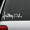SUPERSTICKI Herzschlag Feuerwehr Helm ca 20 cm Tuning Decal Racing Sport Aufkleber Autoaufkleber Wandtattoo