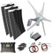 AUECOOR Kit de turbina de viento de panel solar de 760 W: generador de turbina eólica de 400 W + 3 paneles solares de 120 W + controlador solar + controlador de viento + accesorios
